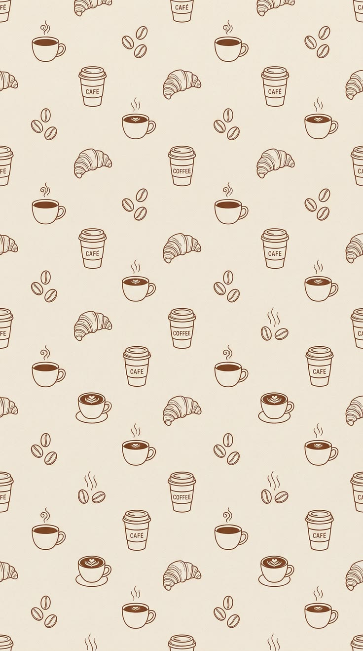 Patrón ilustrado de café